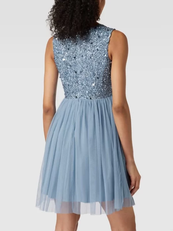 LACE & BEADS Cocktailkleid Mit Pailletten – Bleu 6