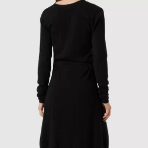ICHI Knielanges Kleid Mit Taillenband Modell ‘Kava’ – Schwarz 15